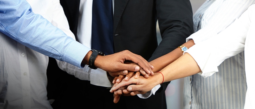 hands in a circle