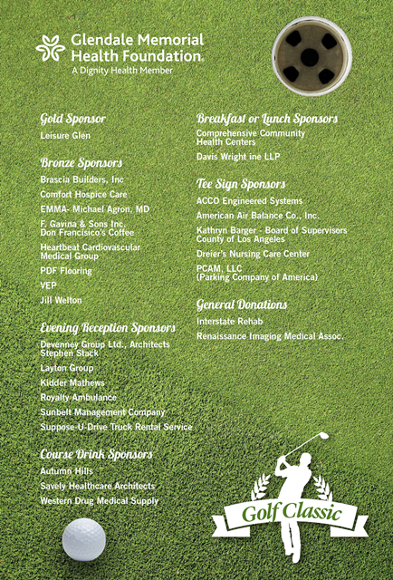 2020 Golf Sponsor